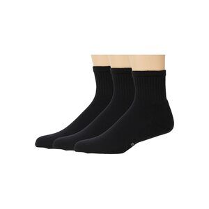 Eurosock Path Cool Quarter 3-Pack Black SM (US Men's Shoe 4-7, Women's Shoe 5-8)